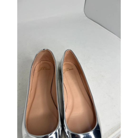 J Crew Grey Metallic Point Toe Ballet Flats Sz.7.5 - Picture 6 of 6